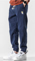 Men's Drawstring Jogger Jeans Washed Denim Pants