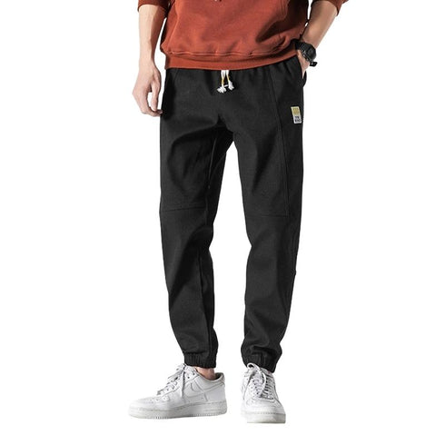 Men's Drawstring Jogger Jeans Washed Denim Pants