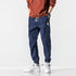 Men's Drawstring Jogger Jeans Washed Denim Pants