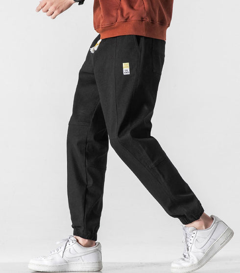 Men's Drawstring Jogger Jeans Washed Denim Pants