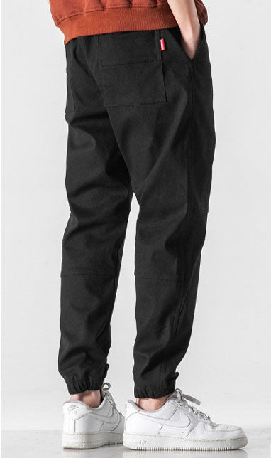 Men's Drawstring Jogger Jeans Washed Denim Pants