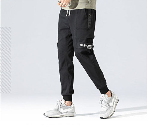 Men's Drawstring Jogging Cargo Casual Pants with Pockets