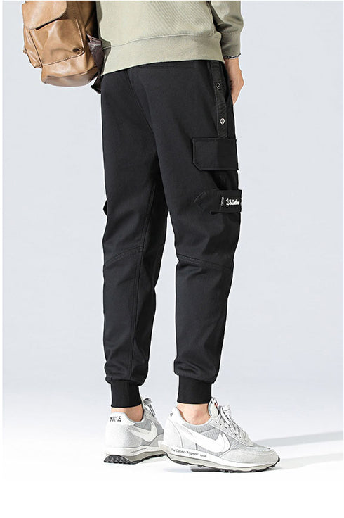 Men's Drawstring Jogging Cargo Casual Pants with Pockets