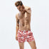 Men's Drawstring Waist Printed Beach Shorts with Pocket