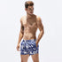 Men's Drawstring Waist Printed Beach Shorts with Pocket