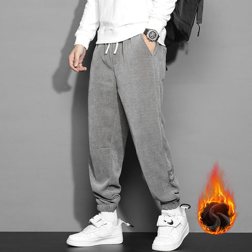 Men's Drawstring Workout Plus Size Basic Jogger Fleece Pants