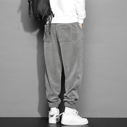 Men's Drawstring Workout Plus Size Basic Jogger Fleece Pants