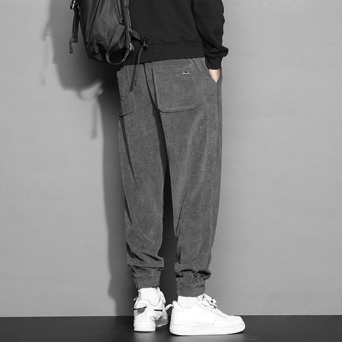 Men's Drawstring Workout Plus Size Basic Jogger Fleece Pants