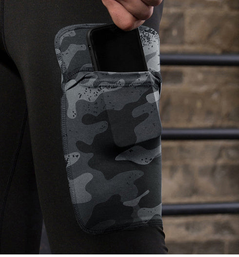 Men's Dry Fit Athletic Tights Compression Pants with Pocket