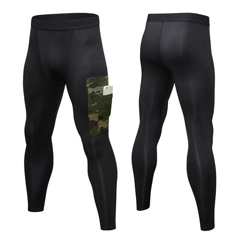 Men's Dry Fit Athletic Tights Compression Pants with Pocket