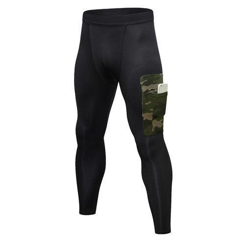 Men's Dry Fit Athletic Tights Compression Pants with Pocket