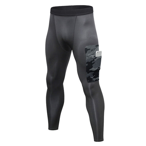 Men's Dry Fit Athletic Tights Compression Pants with Pocket