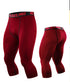 Men's Dry Fit Capri Compression Pants Workout Running Leggings