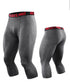 Men's Dry Fit Capri Compression Pants Workout Running Leggings