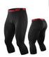 Men's Dry Fit Capri Compression Pants Workout Running Leggings