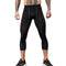 Men's Dry Fit Capri Workout Leggings Compression Pants