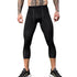 Men's Dry Fit Capri Workout Leggings Compression Pants