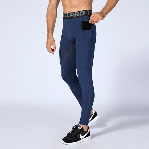 Men's Dry Fit Running Leggings Tights Workout Compression Pants