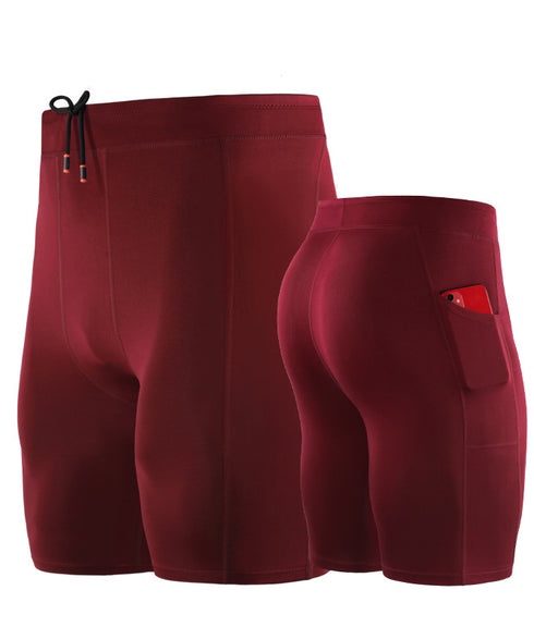 Men's Dry Fit Underwear Compression Shorts with Pocket