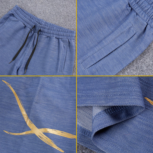 Men's Elastic Waist Breathable Running Exercise Shorts