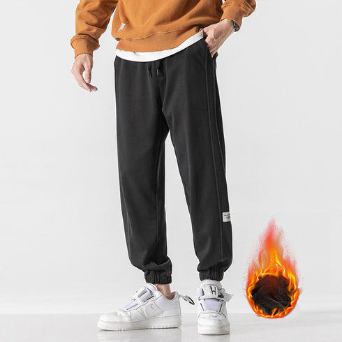Men's Elastic Waist Fleece-Lined Harem Plus Size Joggers
