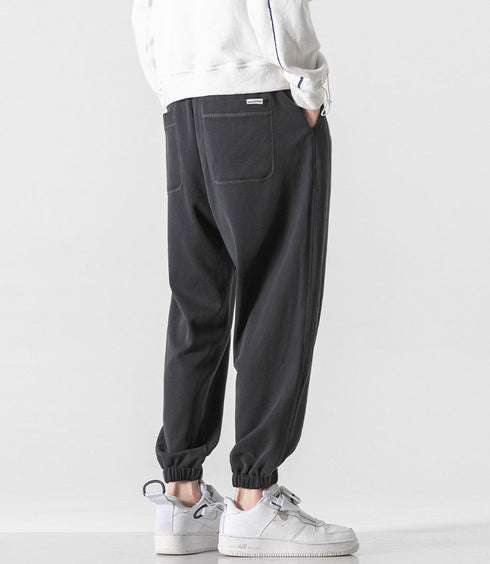 Men's Elastic Waist Fleece-Lined Harem Plus Size Joggers