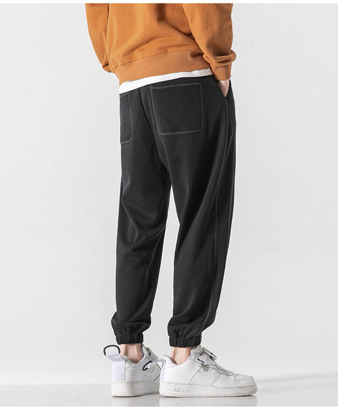 Men's Elastic Waist Fleece-Lined Harem Plus Size Joggers