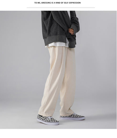 Men's Elastic Waist Straight Leg Joggers Pants