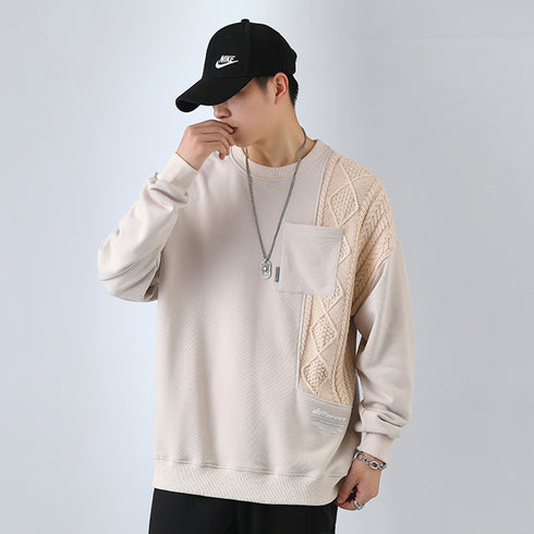 Men's Fashion Long Sleeve Sweater Crewneck Sweatshirt