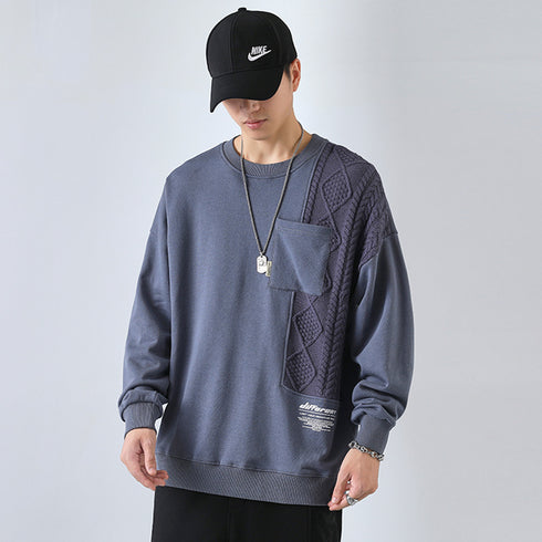 Men's Fashion Long Sleeve Sweater Crewneck Sweatshirt