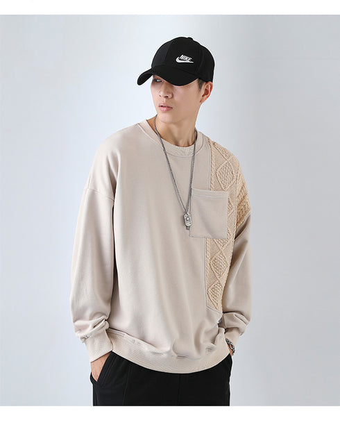 Men's Fashion Long Sleeve Sweater Crewneck Sweatshirt
