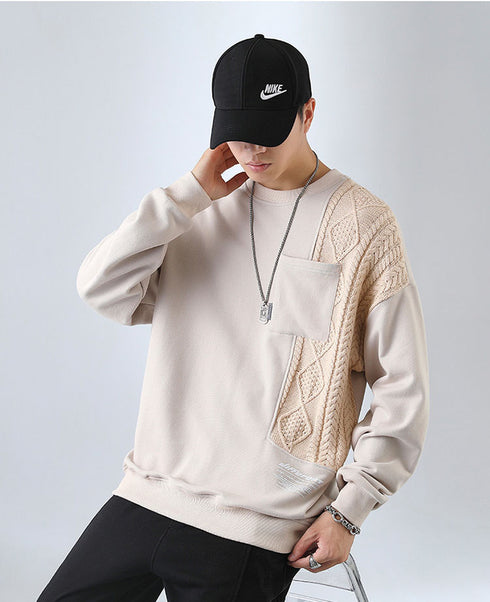 Men's Fashion Long Sleeve Sweater Crewneck Sweatshirt