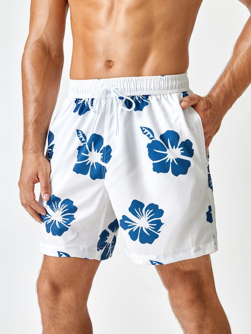 Men's Fashion Printed Quick Dry Casual Swim-Trunk