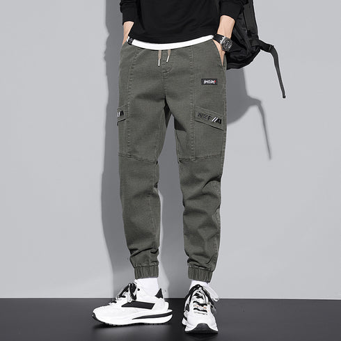 Men's Fleece-Lined Elastic Waist Harem Straight Leg Joggers