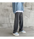 Men's Fleece-Lined Elastic Waist Loose Fit Straight Jeans Denim Pants