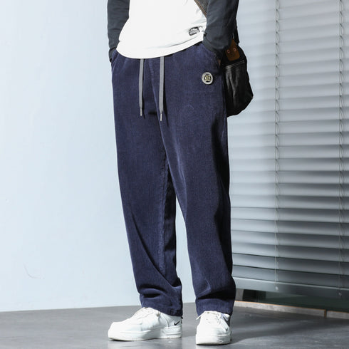 Men's Straight Leg Drawstring Basic Jogger Fleece Pants