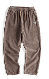 Men's Straight Leg Drawstring Basic Jogger Fleece Pants