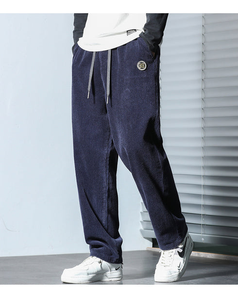 Men's Straight Leg Drawstring Basic Jogger Fleece Pants