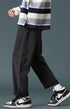 Men's Fleece-Lined Straight Wide Leg Denim Jeans