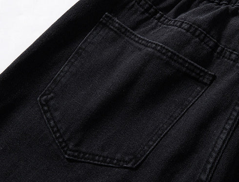 Men's Fleece-Lined Straight Wide Leg Denim Jeans