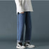 Men's Fleece-Lined Straight Wide Leg Denim Jeans