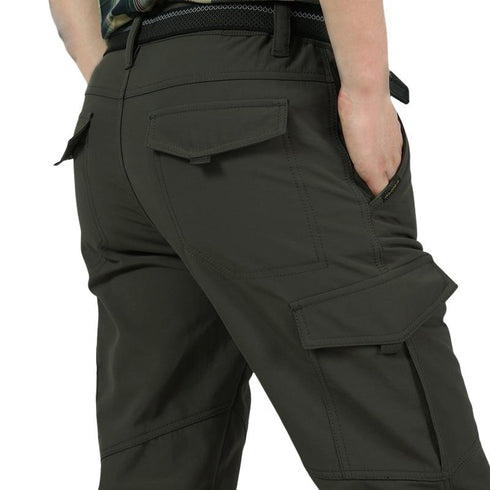 Men's Thick Cargo Pants with Multi Pockets