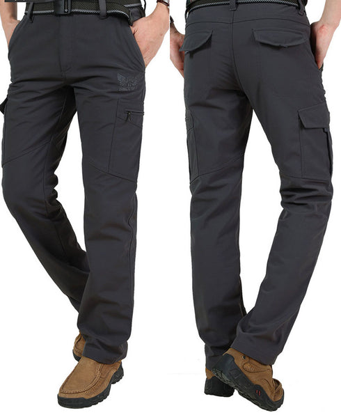 Men's Thick Cargo Pants with Multi Pockets