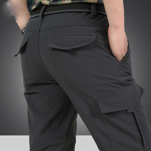 Men's Thick Cargo Pants with Multi Pockets