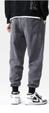 Men's Fleece Corduroy Plus Size Drawstring Jogger Trousers