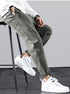 Plus Size Men's Straight Leg Fleece Cargo Pants for Workout