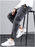 Plus Size Men's Straight Leg Fleece Cargo Pants for Workout