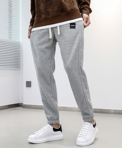 Men's Fleece Plus Size Elastic Waist Outdoor Jogging Pants
