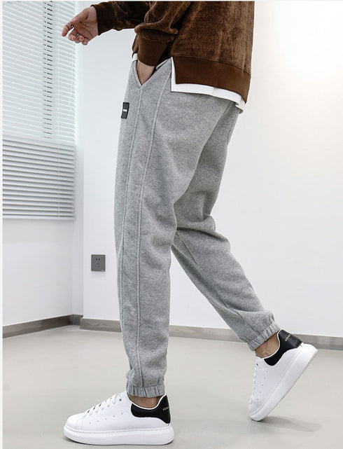 Men's Fleece Plus Size Elastic Waist Outdoor Jogging Pants
