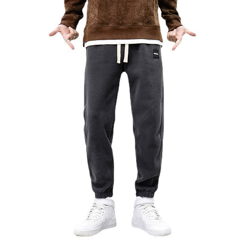 Men's Fleece Plus Size Elastic Waist Outdoor Jogging Pants
